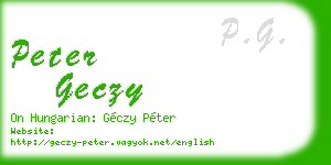 peter geczy business card